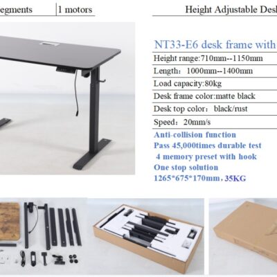 Height adjustable desk